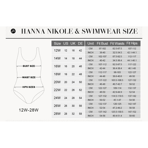 Hanna Nikole Tankini With Tie Front, Keyhole & Removable Pads NWOT Size 24W - Picture 12 of 12